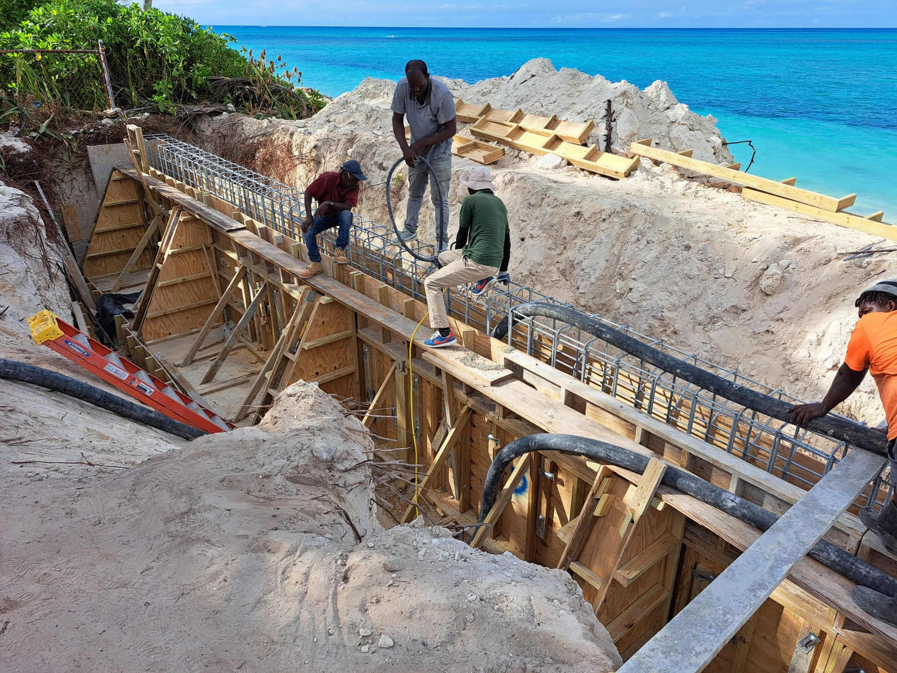 Large Bay Construction Methods Seawalls and marine construction in the Bahamas