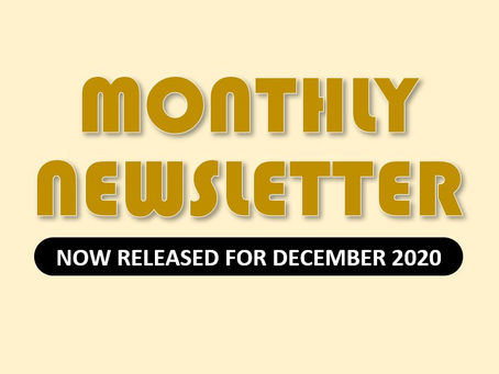 Monthly Newsletter for December 2020