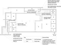 Rated Means of Egress Floor Plan