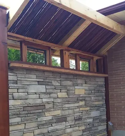 Exterior feature wall
