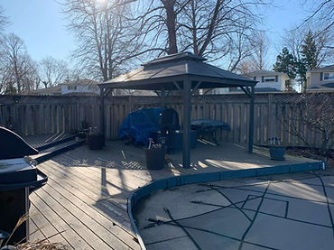 Before picture of trex deck