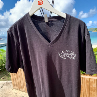 BLACK V-TEE 35