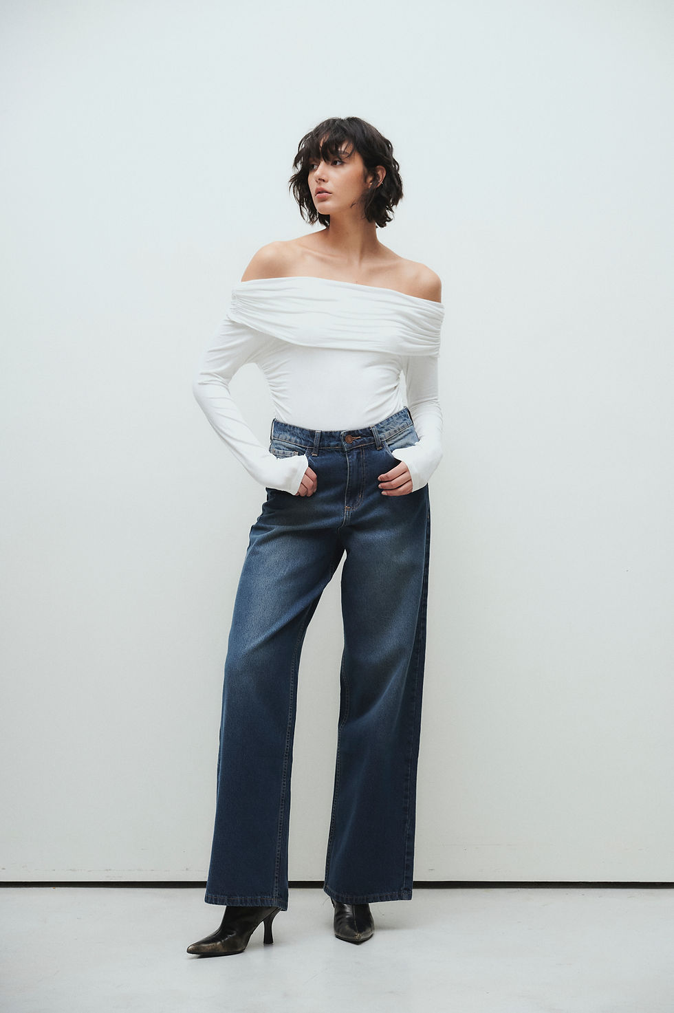 JEANS WIDE LEG DARKNESS