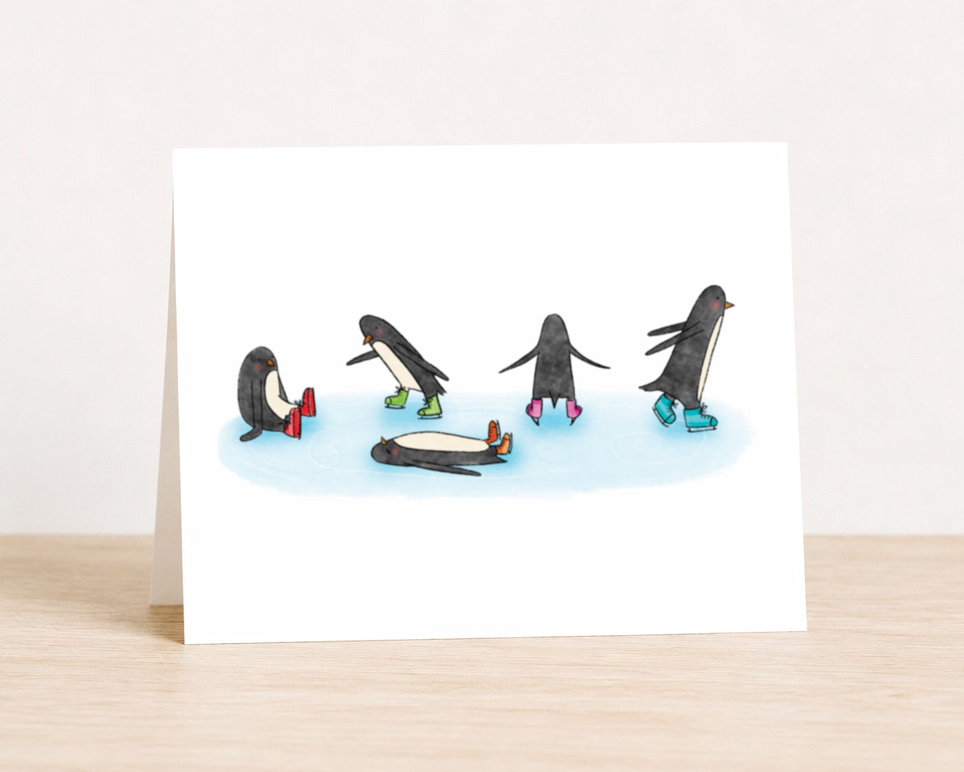 A2 Card - Penguins