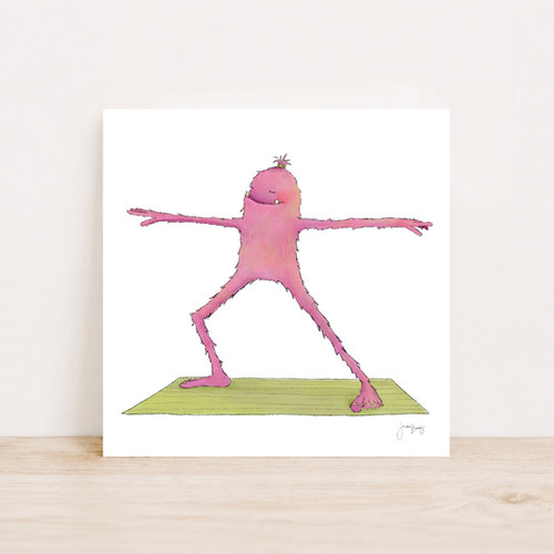 Yoga Monster Print | Pencil & Wool