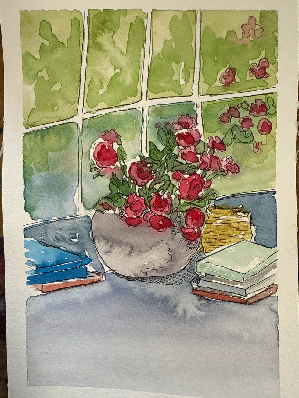 Watercolor + Pen: Flowers