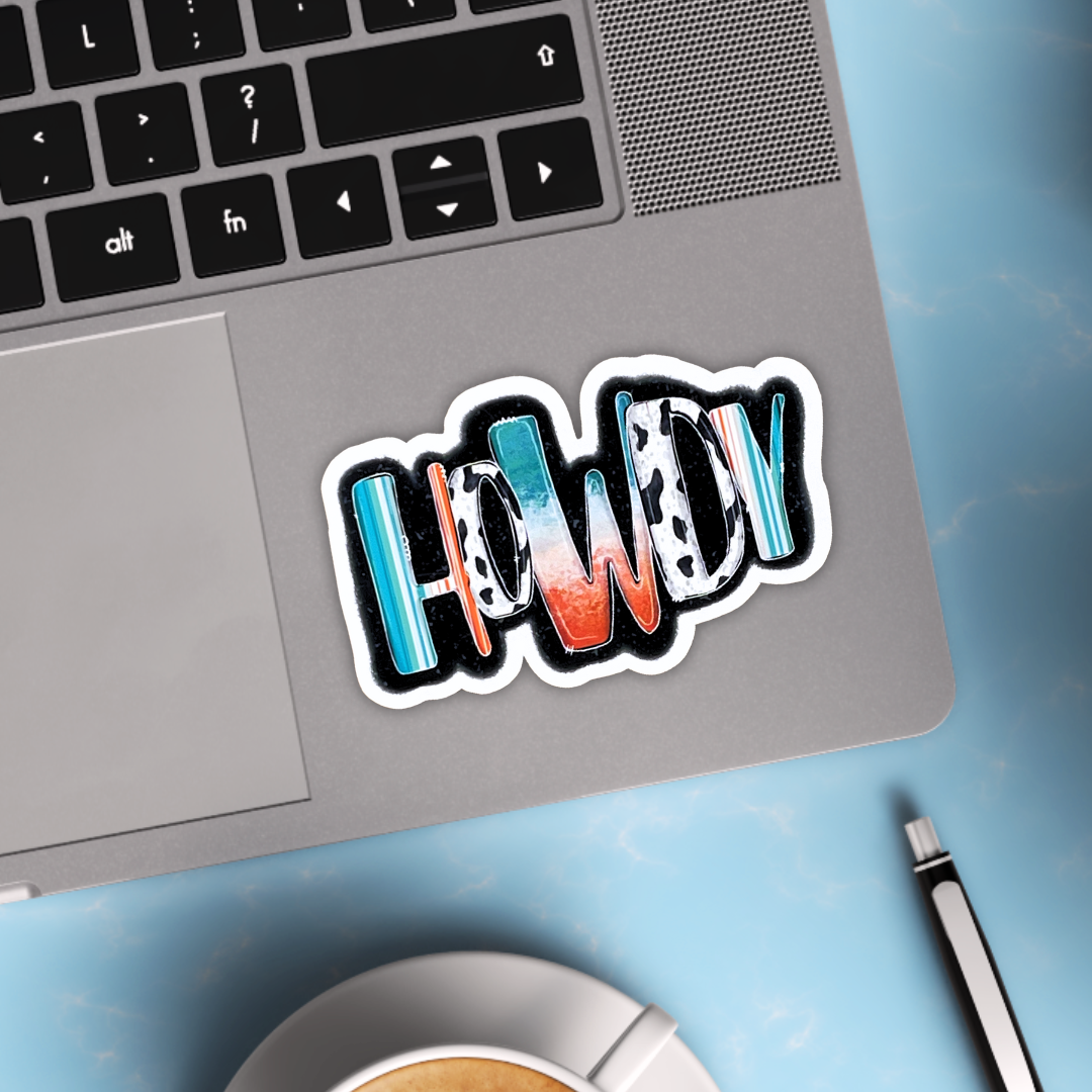 Howdy Serape & Cowhide Sticker