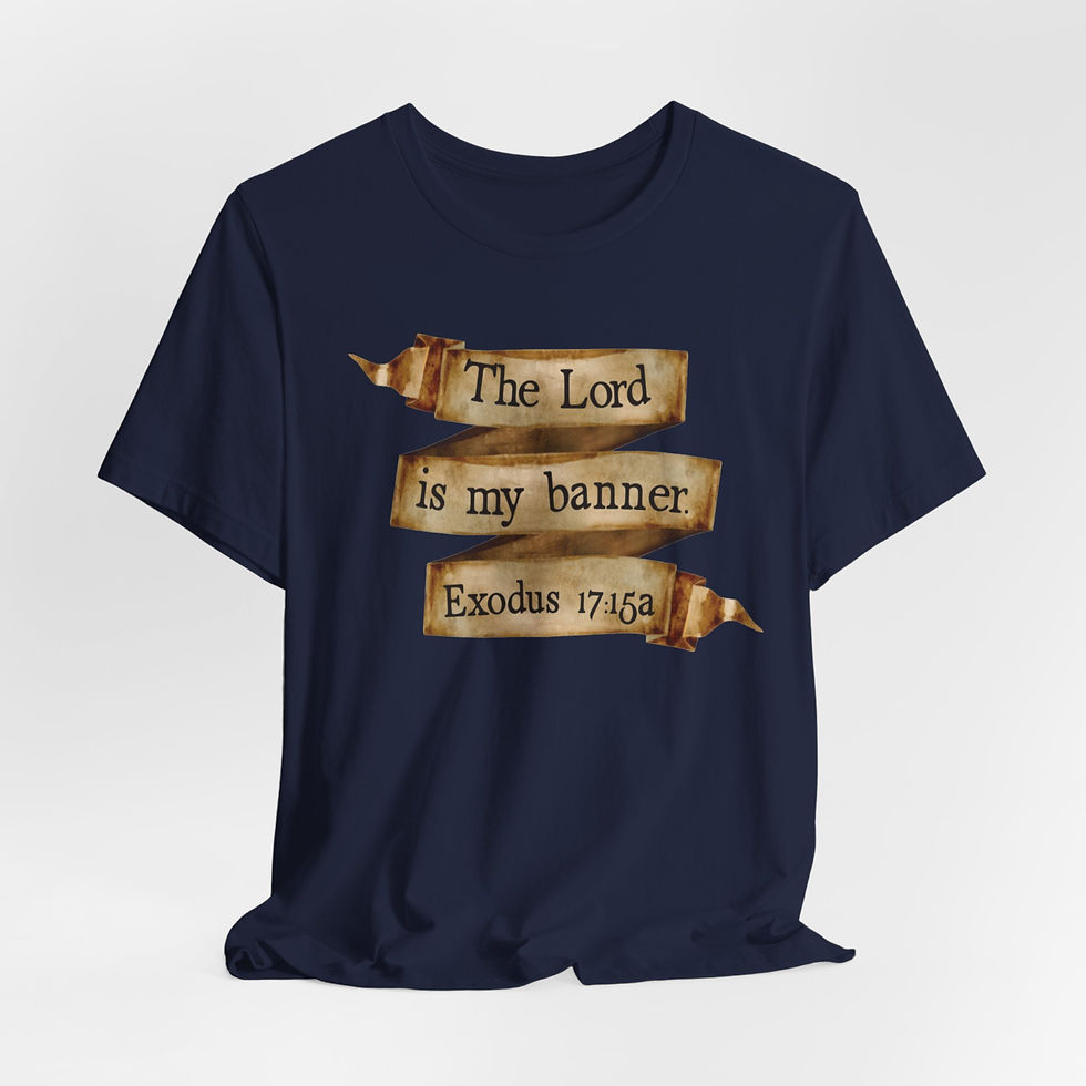 Thumbnail: The Lord Is My Banner T-Shirt — Exodus 17:15 Christian Faith Tee