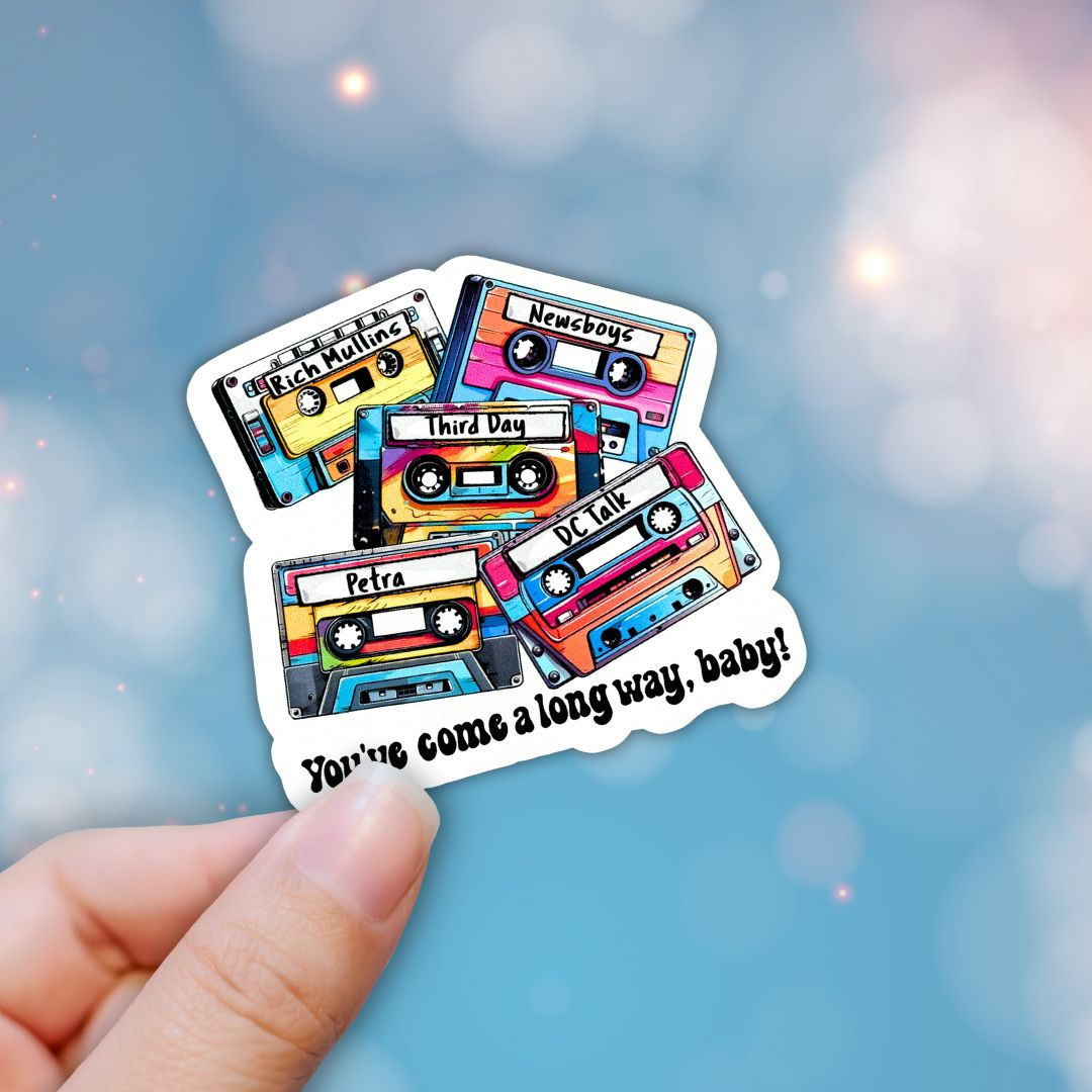 "Retro Christian Music Mixtape" Sticker
