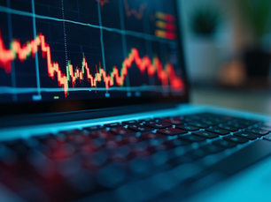 Pantalla con gráfico de datos 