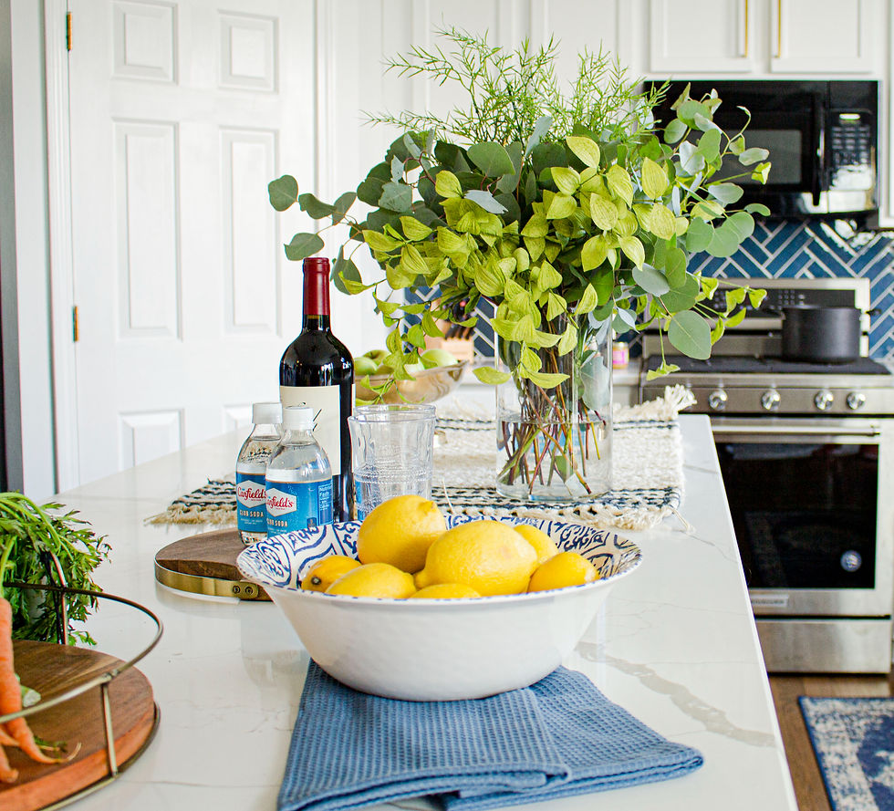 Kitchen with quartz counters