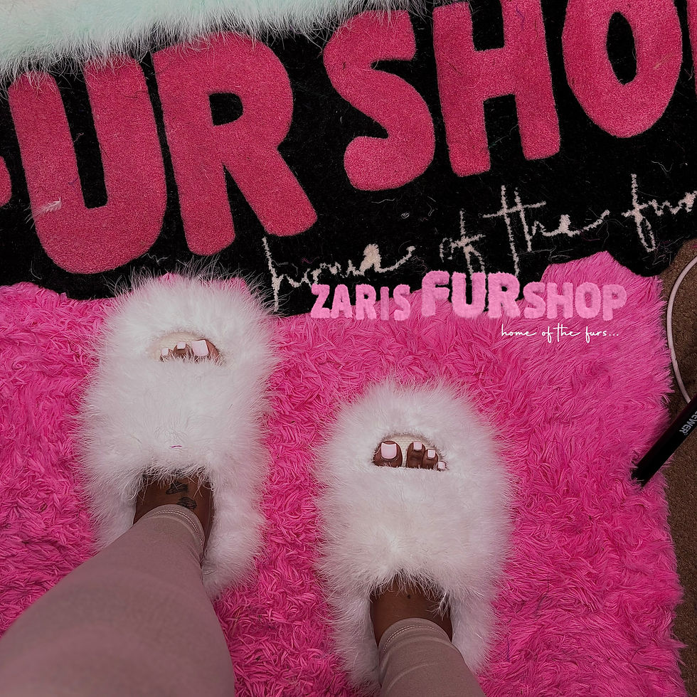 Thumbnail: Icy White Custom Babe Open Toed Slippers