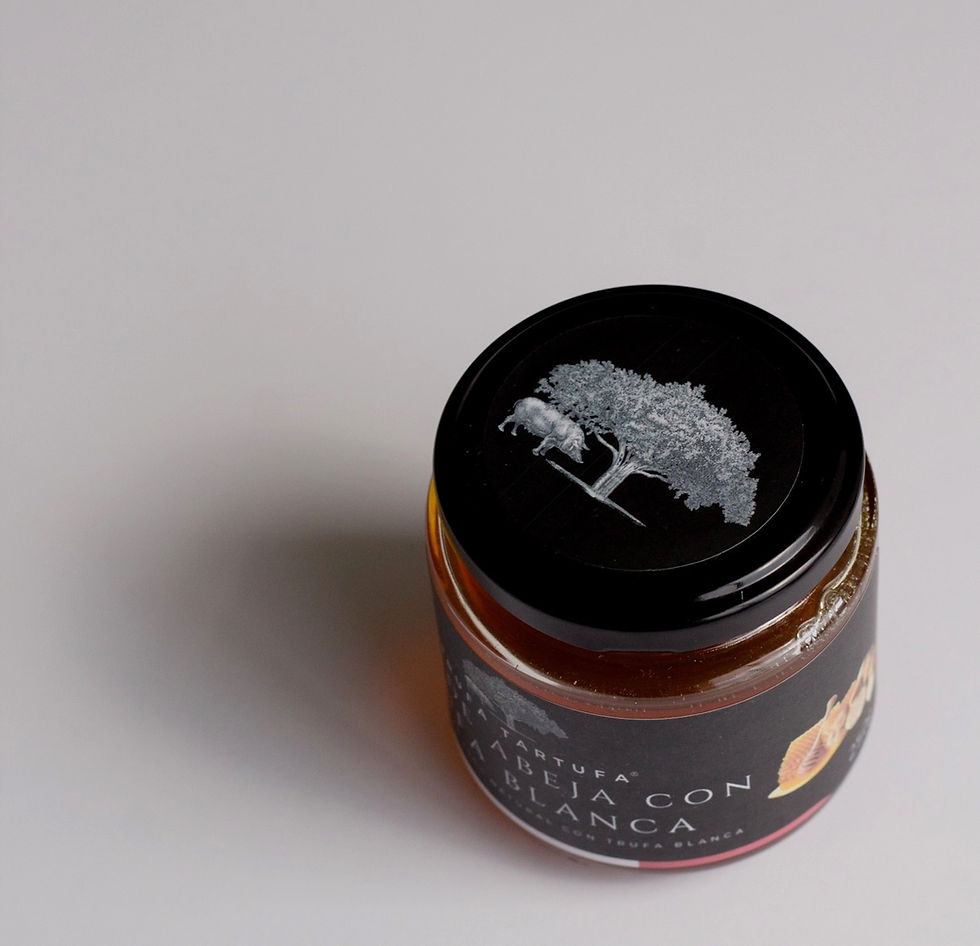 Miniatura: Miel pura de abeja trufada con trufa blanca (250g)