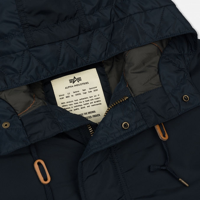 Миниатюра: Alpha Industries  Мужская куртка парка  Hooded Fishtail CW TT Replica Blue