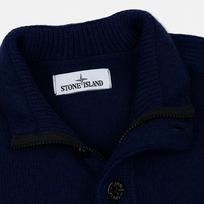 Миниатюра: Stone Island  Мужской свитер  Lambswool High Neck Zip Ink