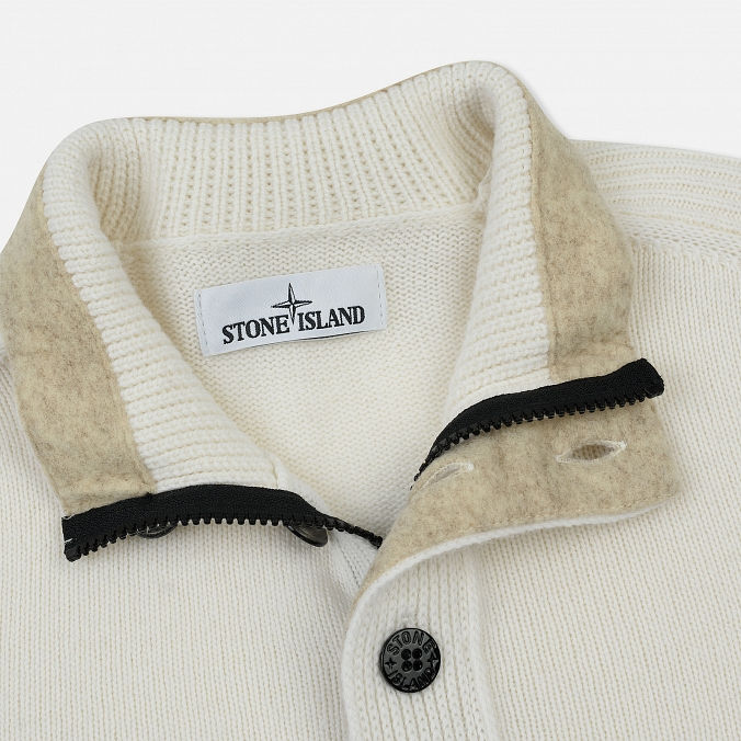 Миниатюра: Stone Island  Мужской свитер  Lambswool High Neck Zip Ink