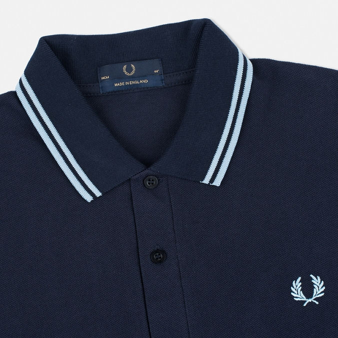 Миниатюра: Fred Perry  Мужской лонгслив  Twin Tipped Navy/Ice