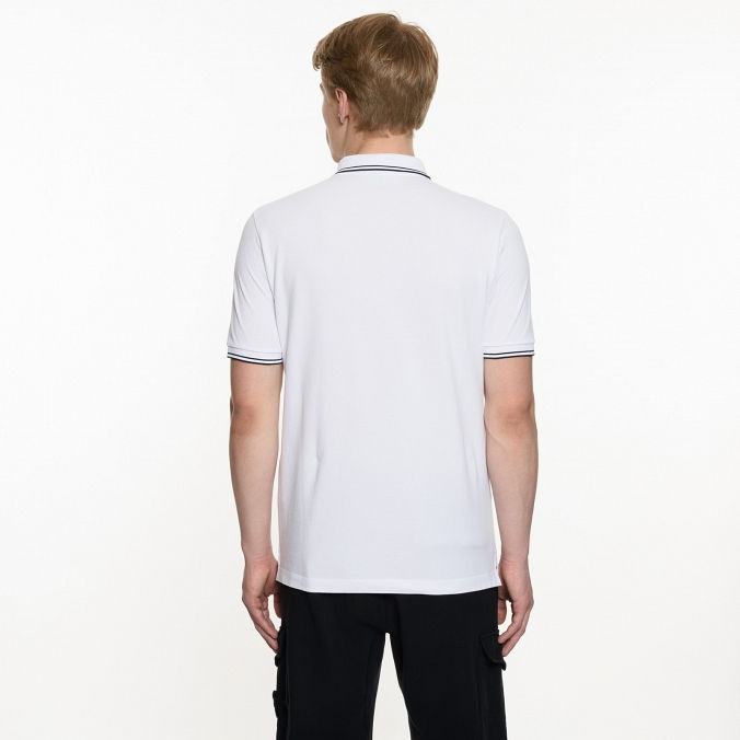 Миниатюра: Stone Island  Мужское поло  Patch Program Slim Fit White