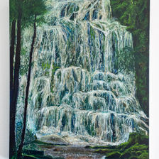 Oil and oil stick on canvas