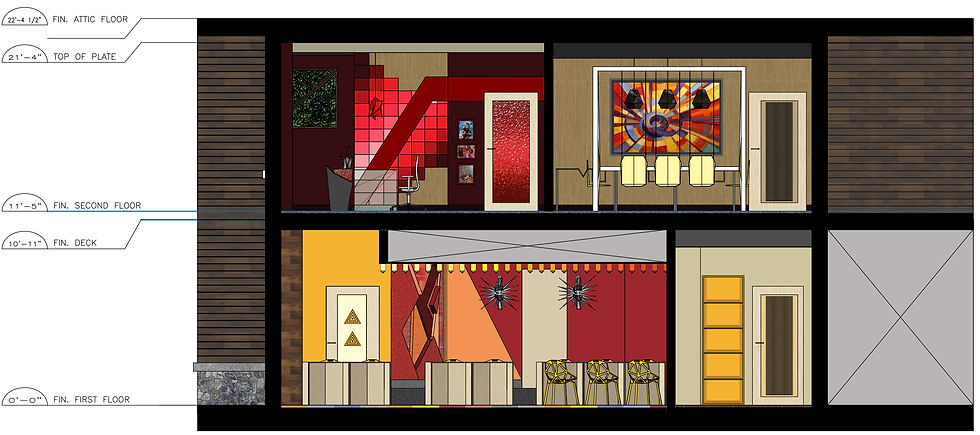 Rendered Building Section