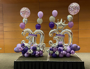 bouquet de globos de número