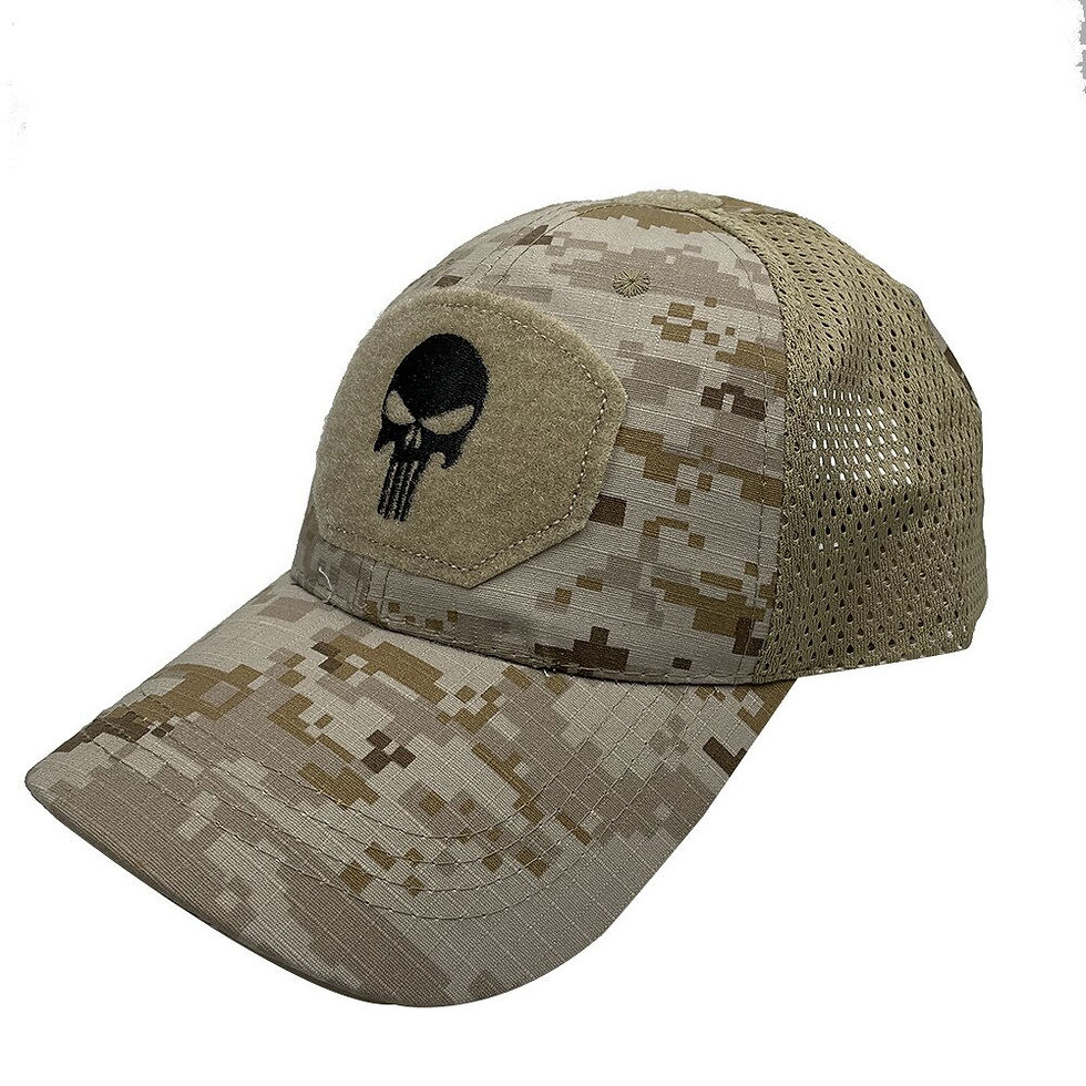 Miniature : Casquettes tête de mort militaires pour hommes et femmes