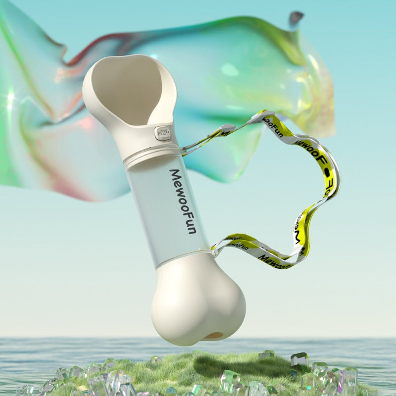 Miniature : Bouteille d'Eau portable pour Chiens avec Sac à Crottes 2 en 1