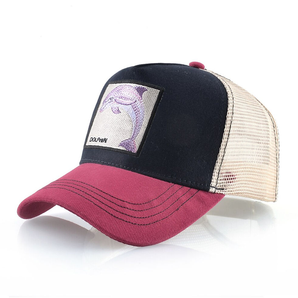 Thumbnail: Casquette de Baseball pour hommes et femmes avec Patch de dauphin