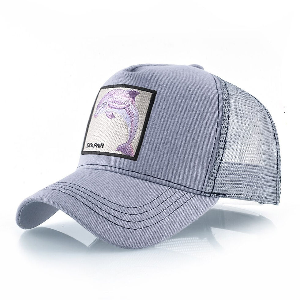 Thumbnail: Casquette de Baseball pour hommes et femmes avec Patch de dauphin