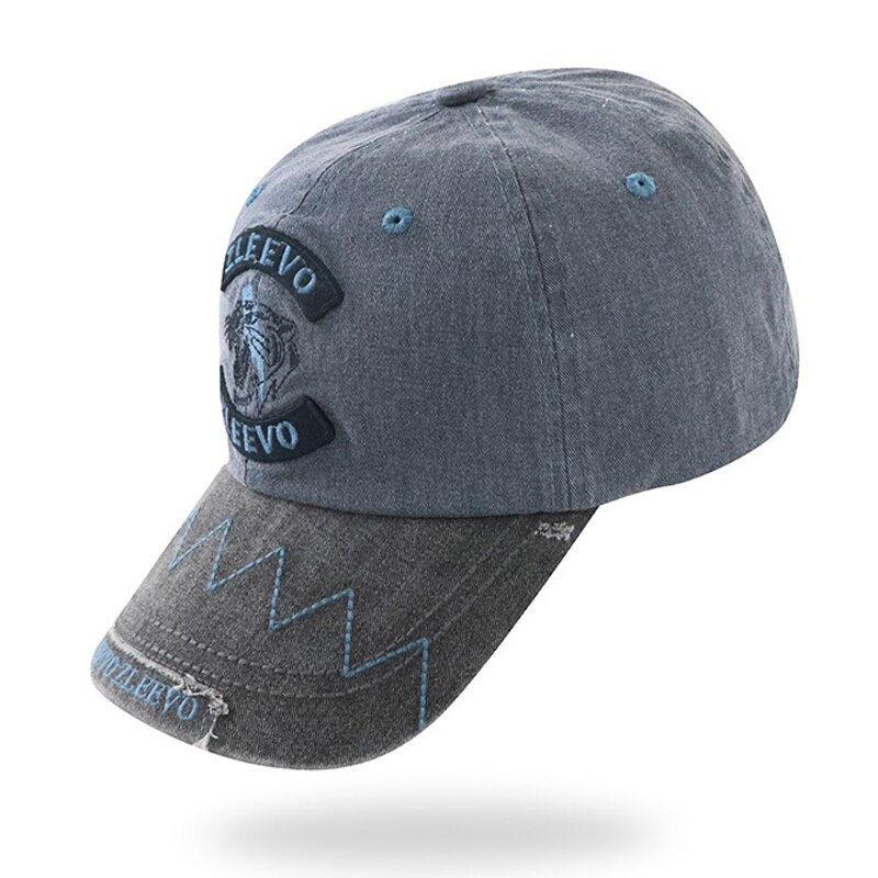 Thumbnail: Casquette de Baseball en coton délavé avec Patchwork, lettre brodée