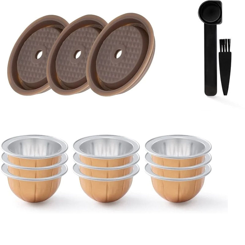 Miniature : Capsules réutilisables en acier inoxydable uniquement pour Nespresso Vertuo