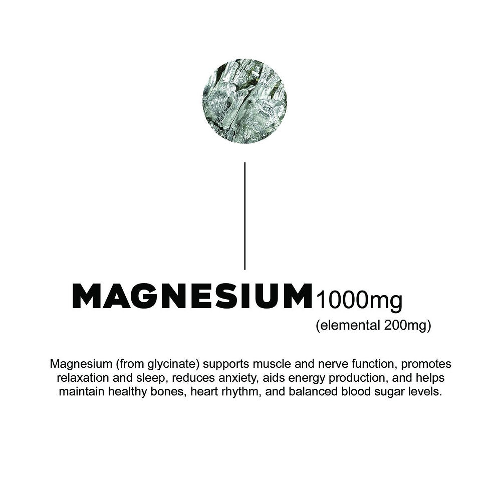 Thumbnail: NAC, Magnesium, Omega 3, Vit D3 + K2, Rhodiola Rosea