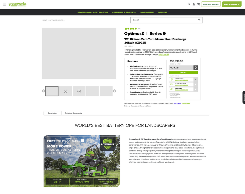 Product Page Description Concept