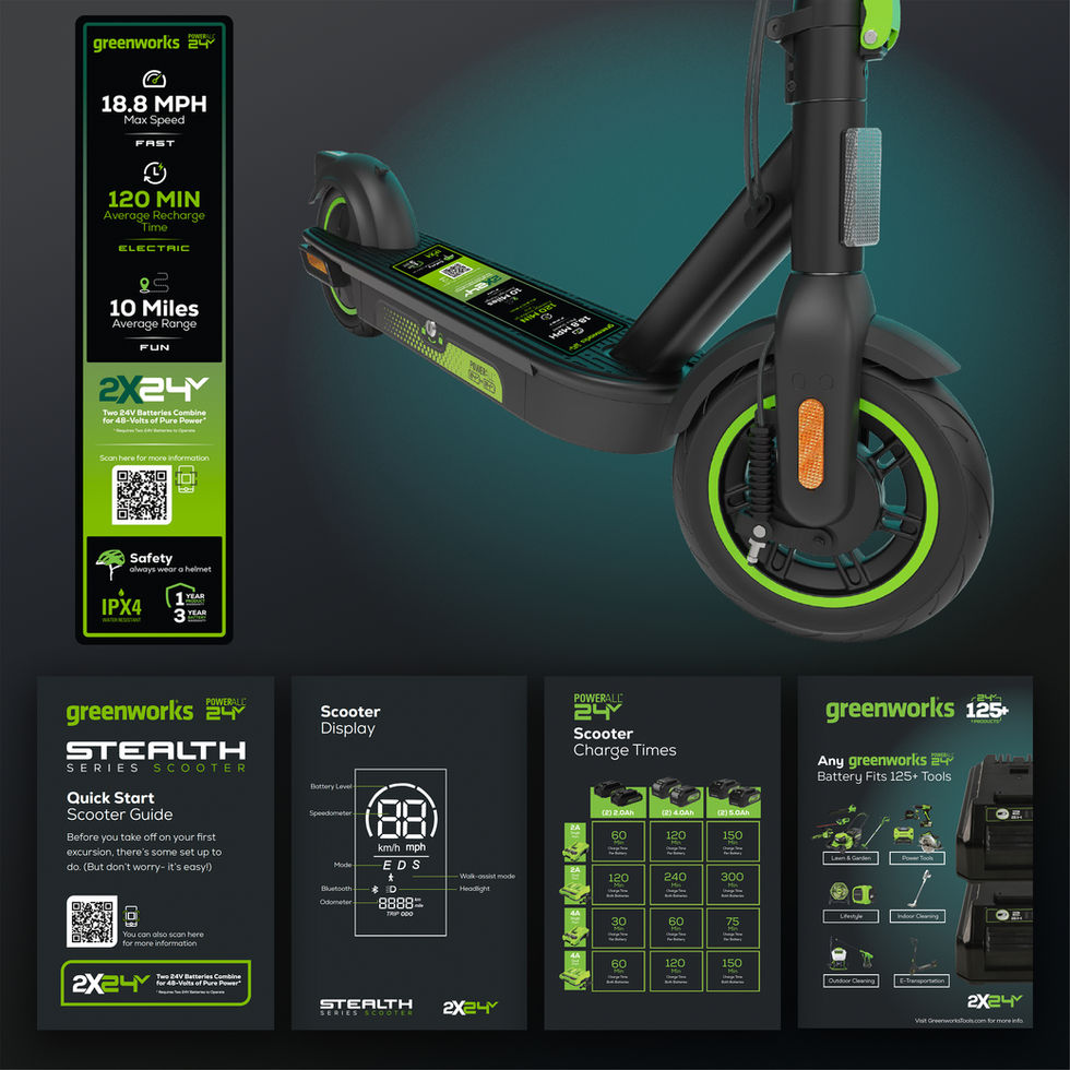 Greenworks 24V In-Store POP for Electric Scooter