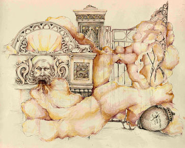 architecture, history, allegorical art, allegory, faces, mystery, claire christy-tirado, pacific northwest artist