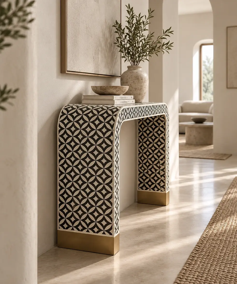 bone inlay console