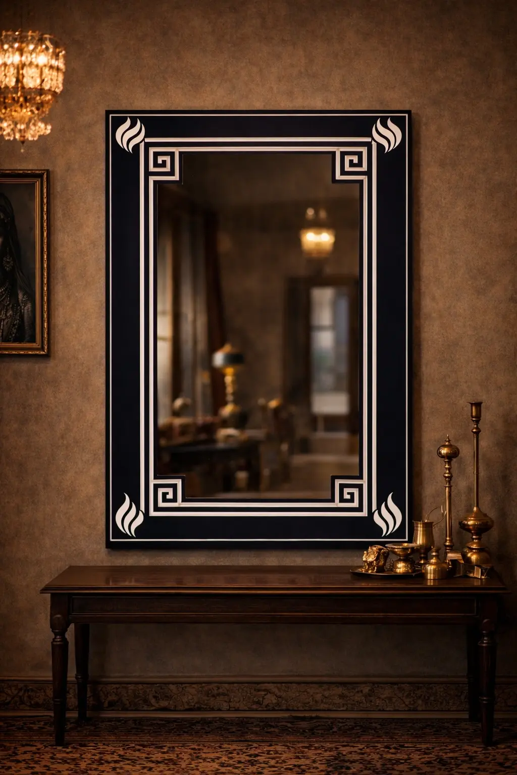 bone inlay wall mirror