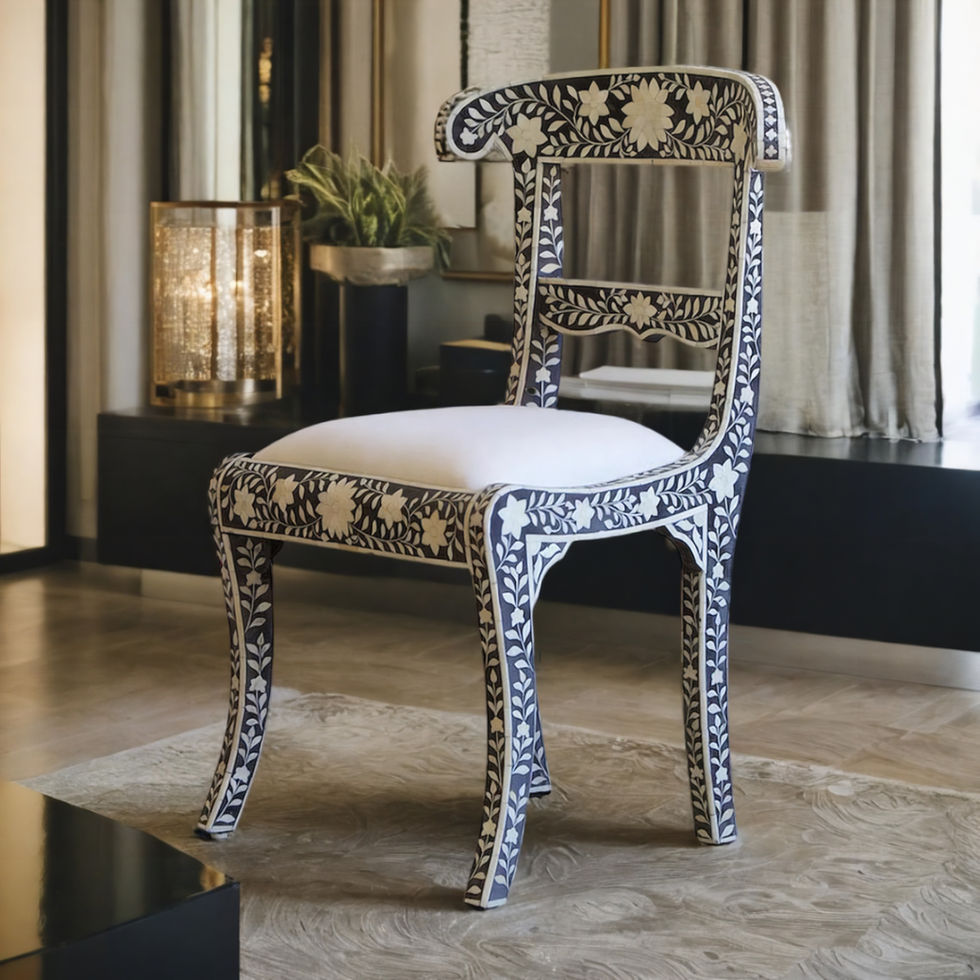 bone inlay dining chair