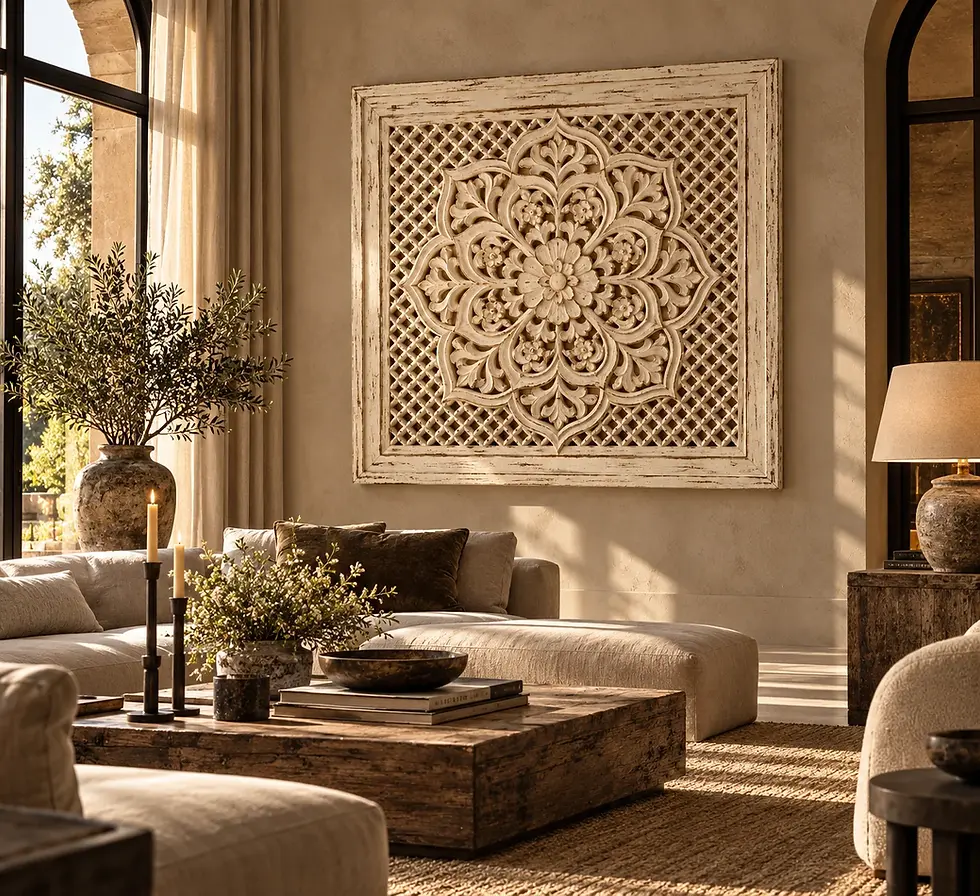 jaali wooden wall panel