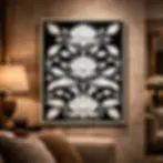 floral bone inlay wall decor panel