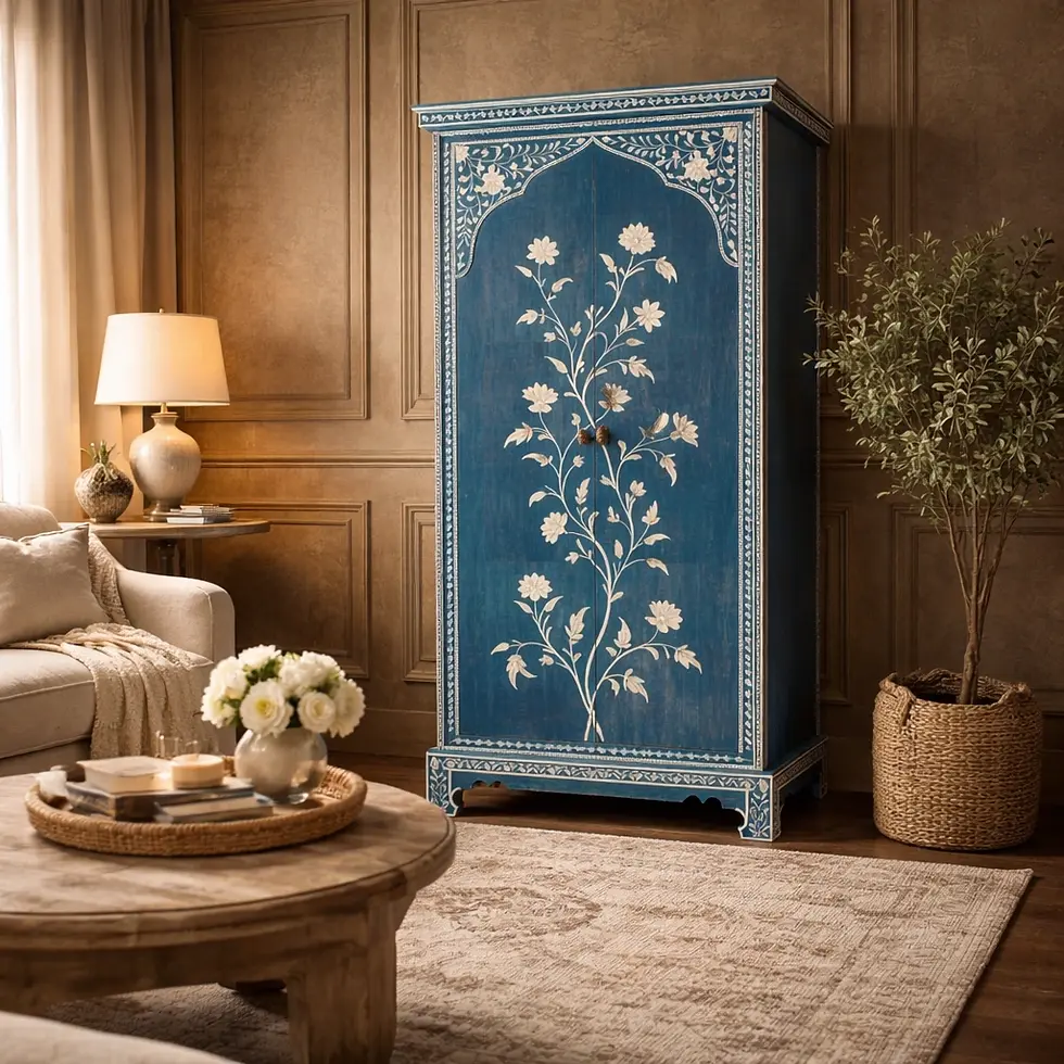 bone inlay armoire