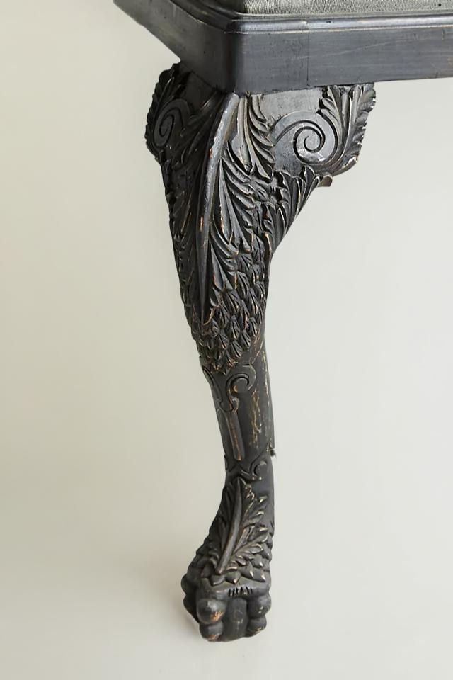 handcrafted wooden chair close up