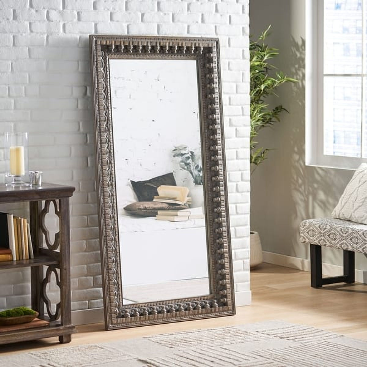 The Ranaditya Rustic Grey Wall Mirror | The Jodhpore