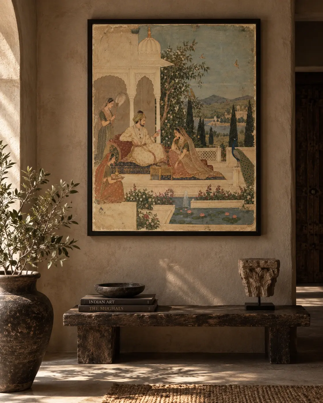 mughal miniature art poster