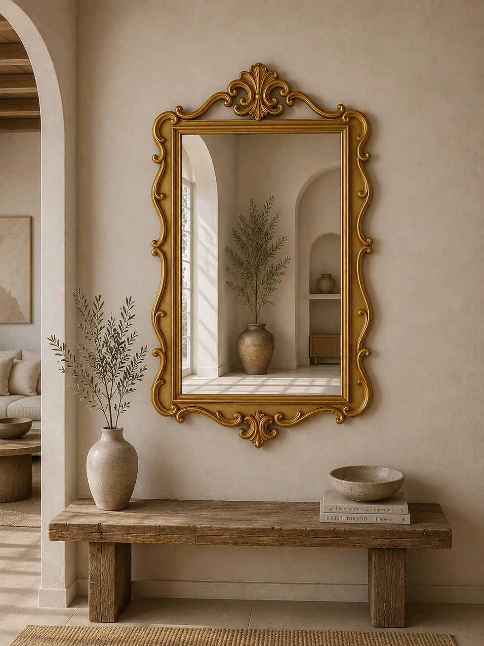 antique gold carved mirror