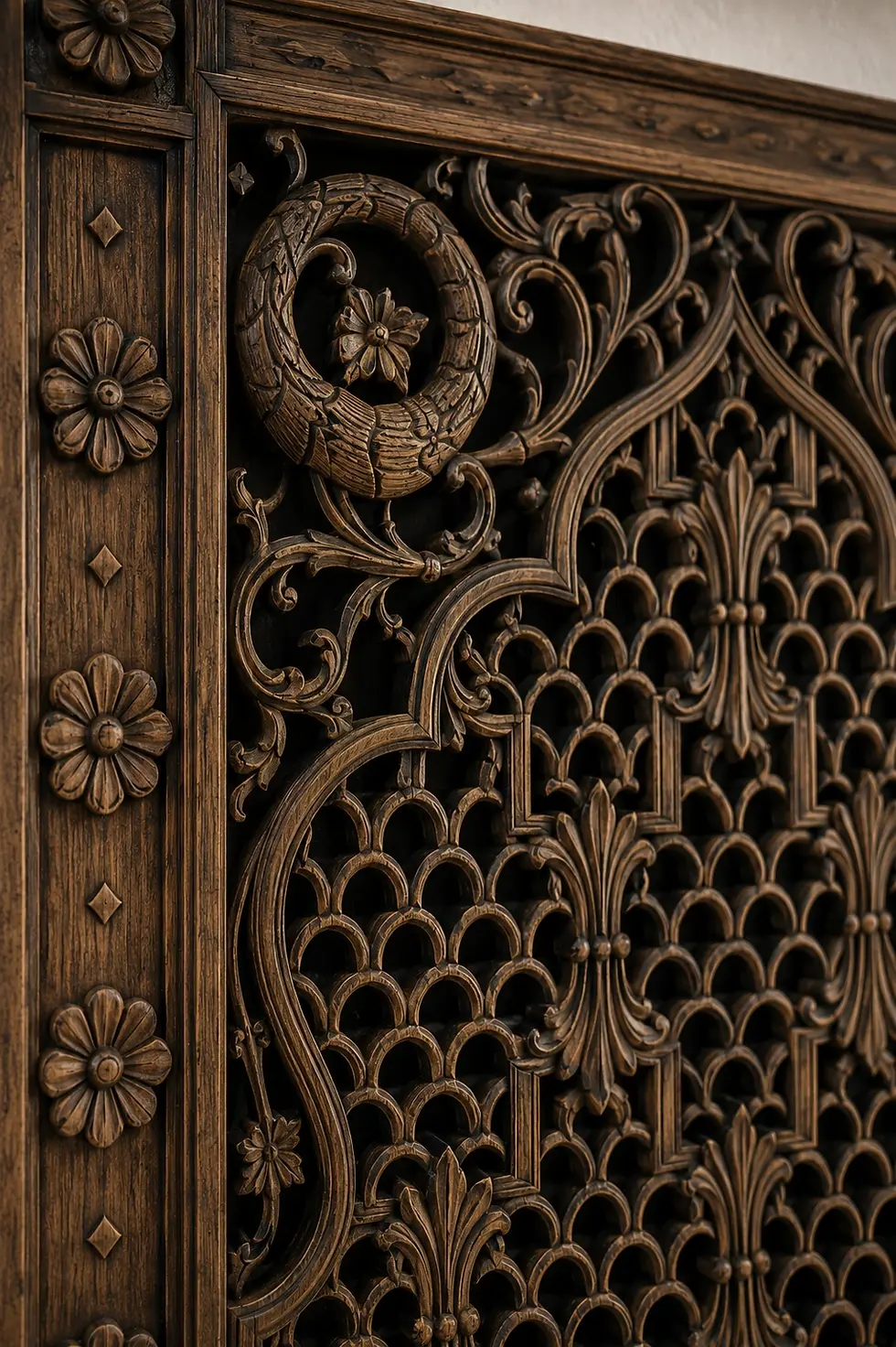 Thumbnail: carved wooden wall decor panel