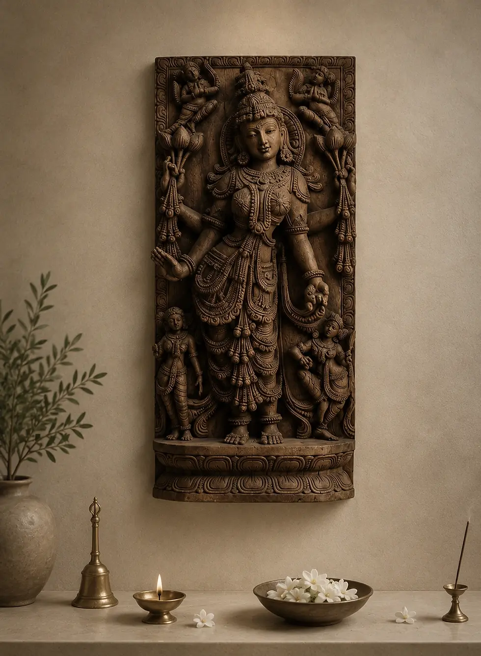 handcrafted wooden sculpture