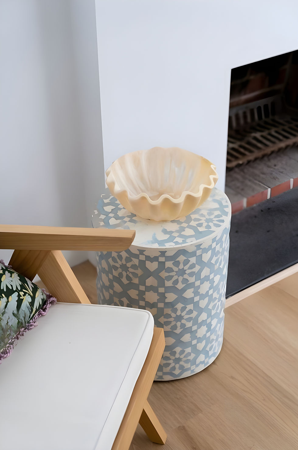 The Gulnar Bone Inlay Bedside Table | The Jodhpore
