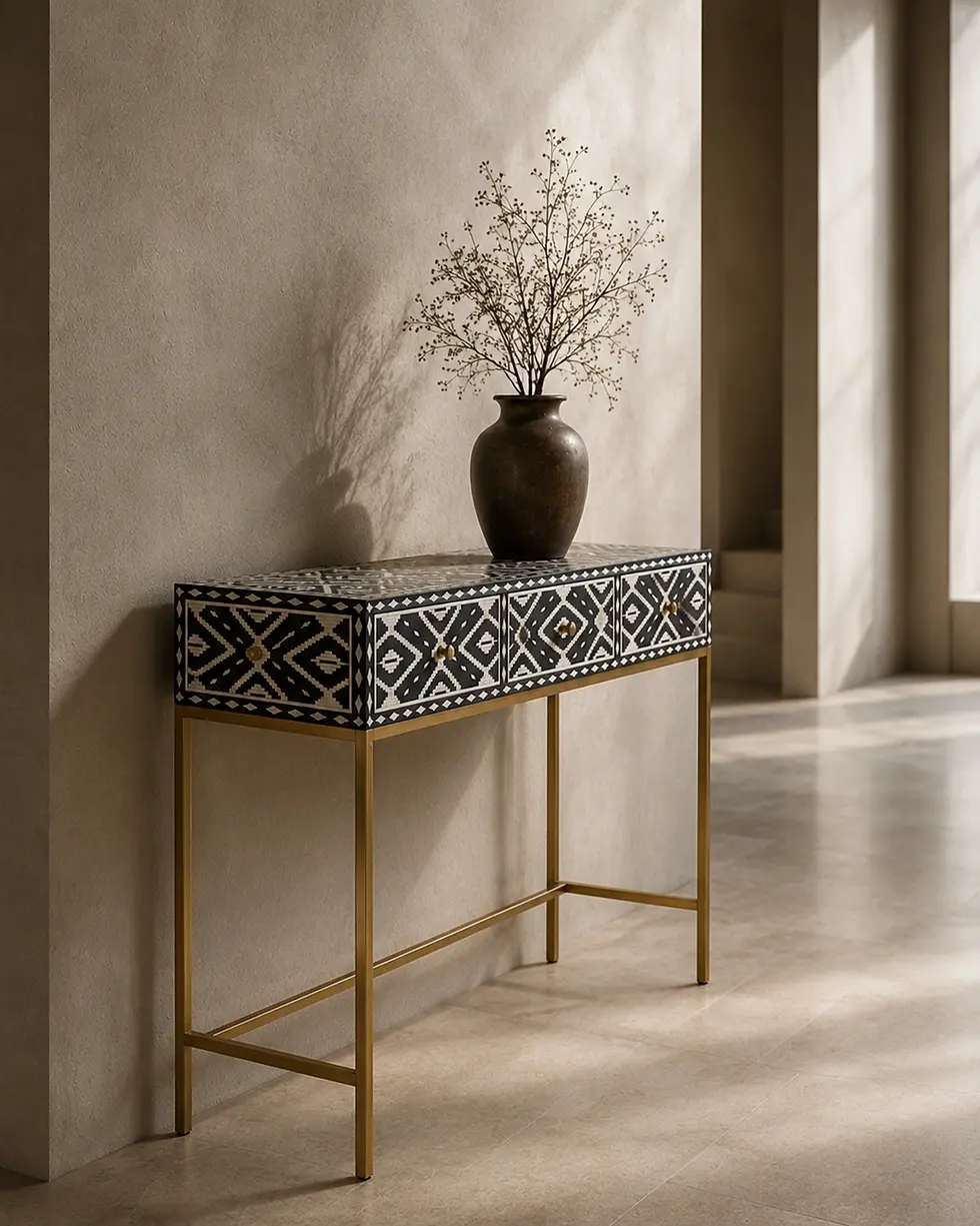 bone inlay console