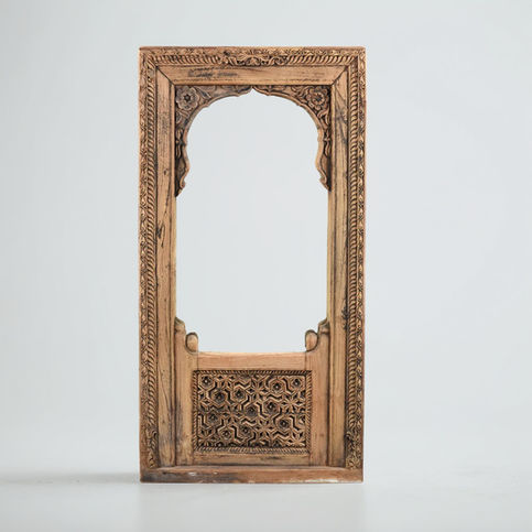 wooden wall mirror